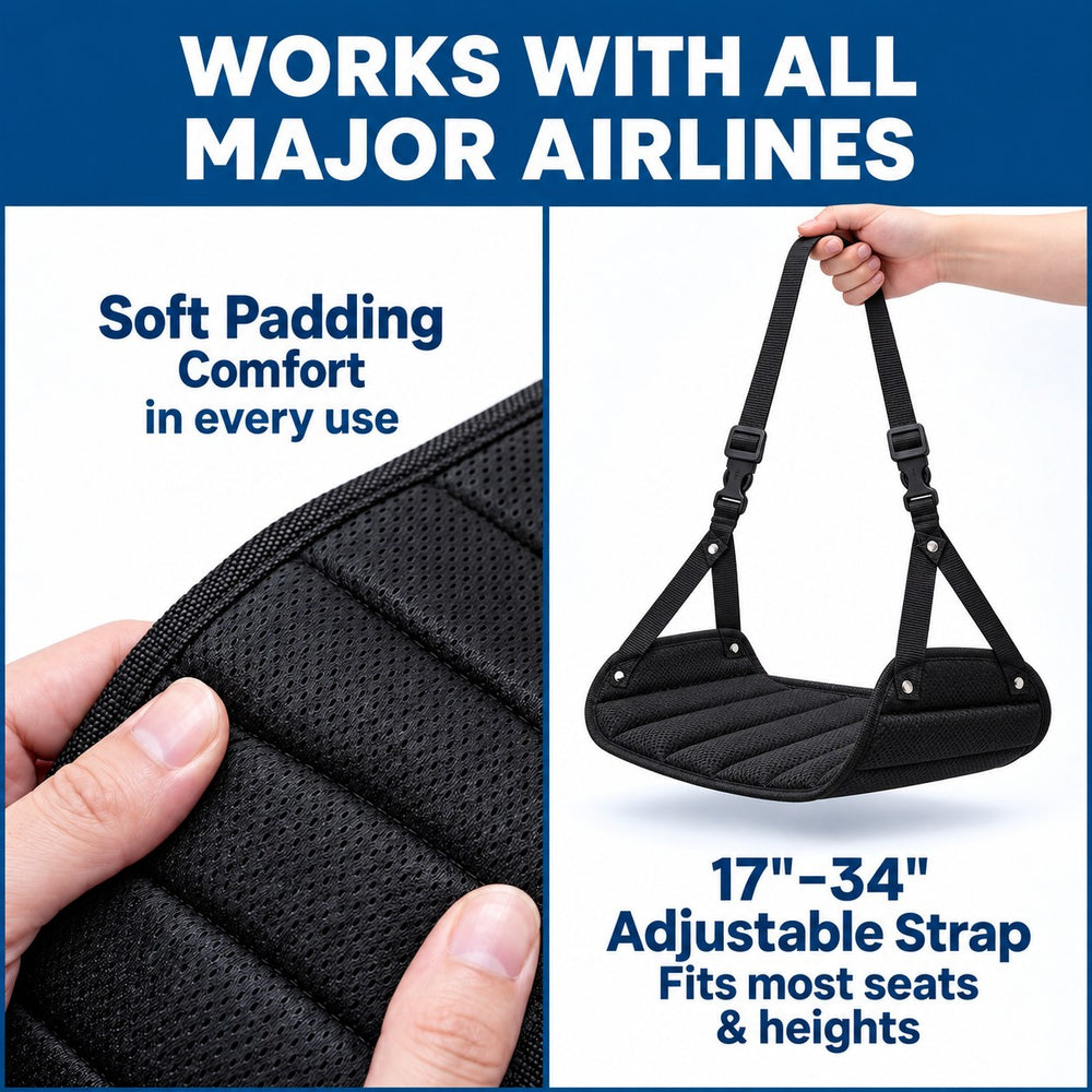Soft padding and adjustable 17 to 34 inch straps