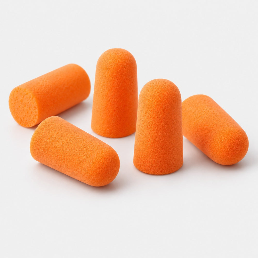 Disposable foam earplugs