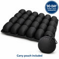 JetNod air-cell seat cushion with its carry pouch