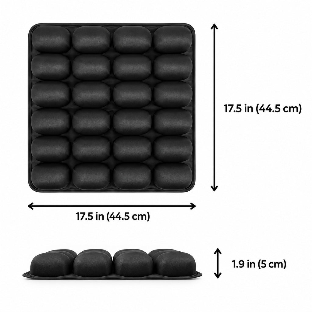 Dimensions: 17.5 x 17.5 in, 1.9 in high