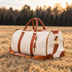 Ivory travel bag outdoors